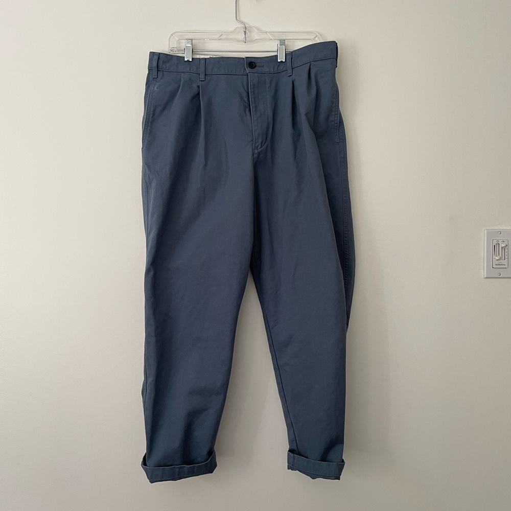 Dockers High Rise Tapered Pleated Chinos Slate Blue 32